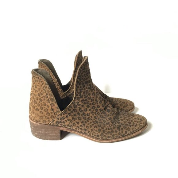 Anthropologie Coconuts Matisse Pronto Leopard Bootie Boots Womens 7.5 Tan Brown - Picture 11 of 12